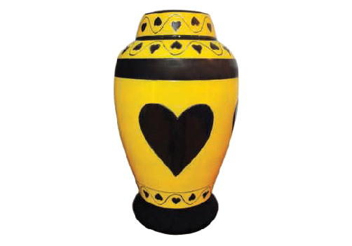 INT-Splendid Compassion Painted Brass Adult Urn